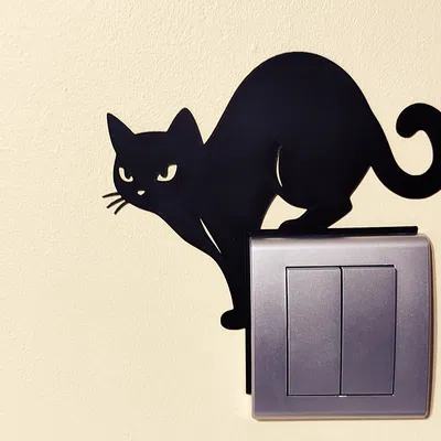 Trang trí công tắc/ổ cắm hình mèo – Mẫu in 3D số 8