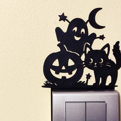 Trang trí công tắc đèn Halloween 1