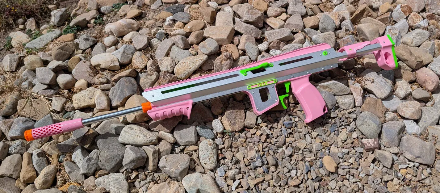 FLP-08 Falx Nerf Blaster Sheet Metal/In 3D - Image 1