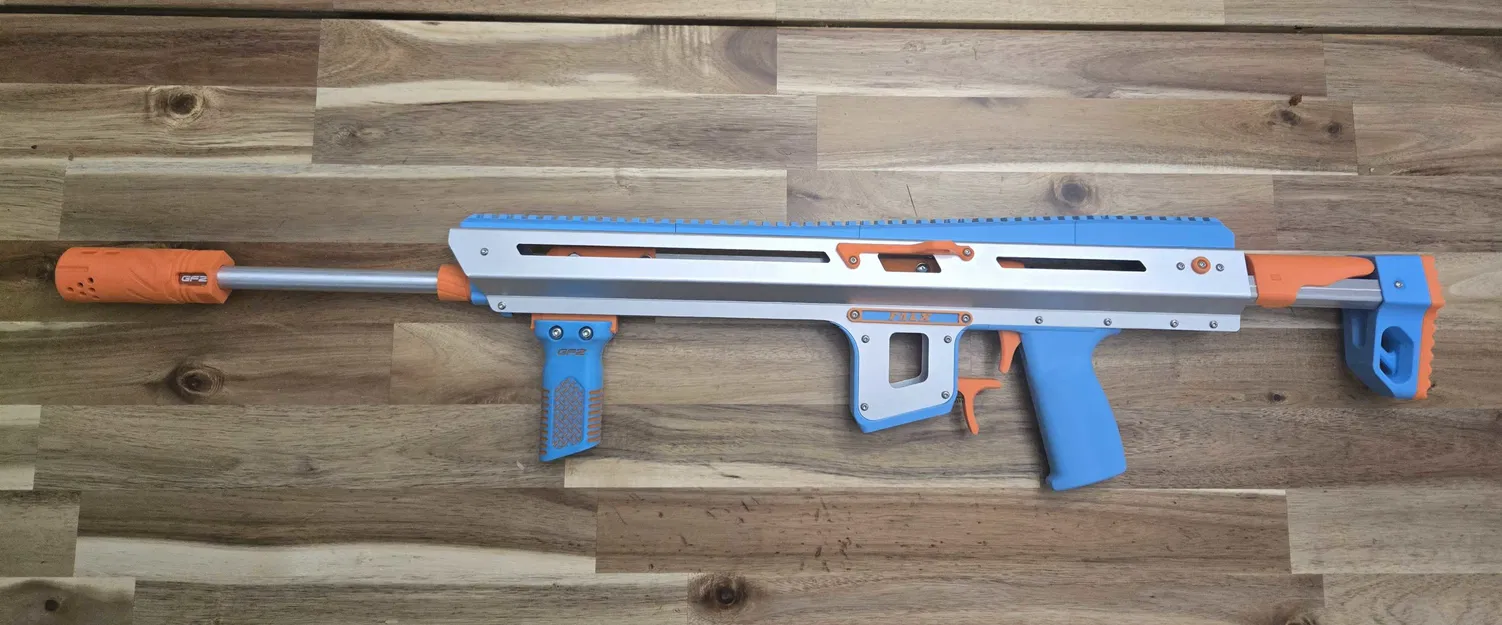 FLP-08 Falx Nerf Blaster Sheet Metal/In 3D - Image 5