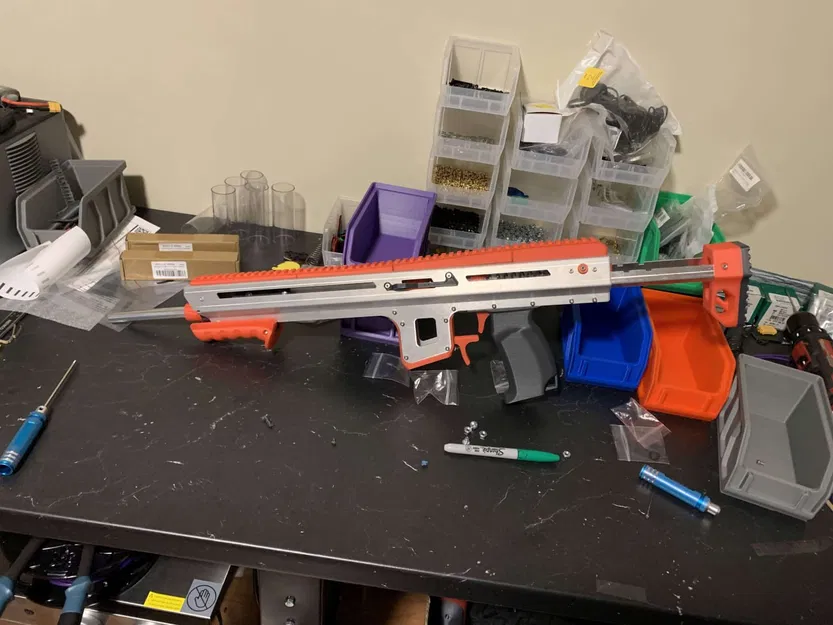 FLP-08 Falx Nerf Blaster Sheet Metal/In 3D - Image 7