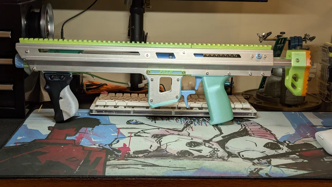 FLP-08 Falx Nerf Blaster Sheet Metal/In 3D - Image 8