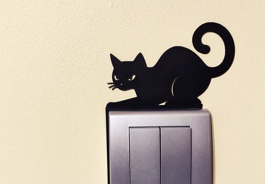 Trang trí công tắc/ổ cắm hình mèo – Model in 3D số 9 - Image 1