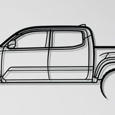 Tranh Treo Tường Toyota Tacoma (Wall Art Silhouette Lunar Rock)