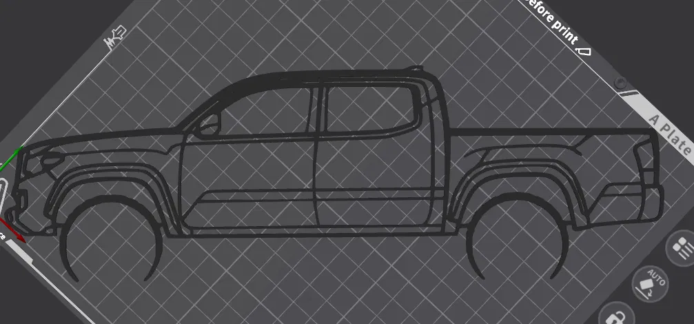 Tranh Treo Tường Toyota Tacoma (Wall Art Silhouette Lunar Rock) - Image 2