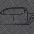 Tranh Treo Tường Toyota Tacoma (Wall Art Silhouette Lunar Rock) - Thumbnail 2