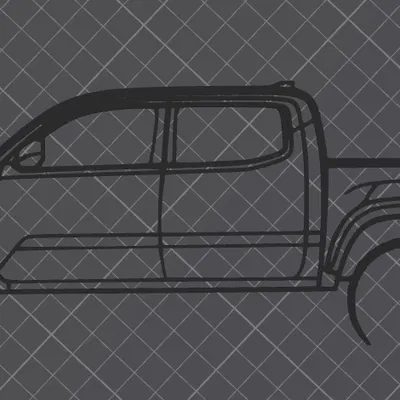 Tranh Treo Tường Toyota Tacoma (Wall Art Silhouette Lunar Rock)
