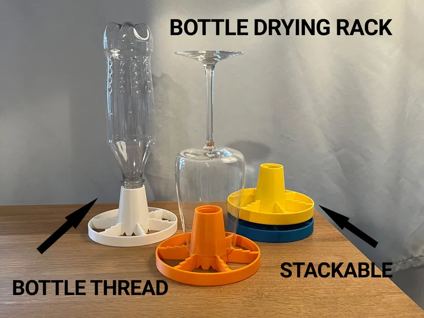 Kệ úp chai Bottle Drying Rack (mô-đun, xếp chồng) - Image 1