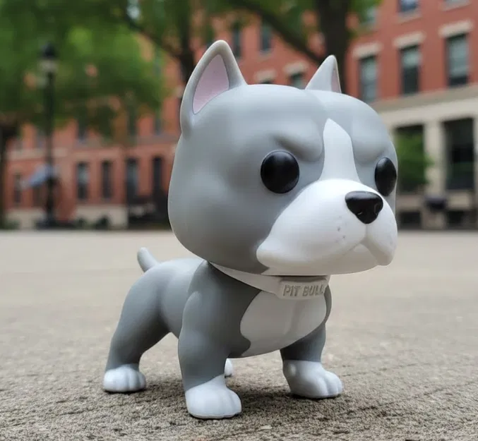 Pitbull Funko Pop - Mẫu mô hình chó Pitbull kiểu Funko - Image 1