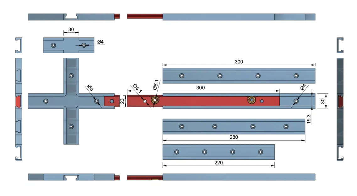 Thanh T-Track dễ in (không cần support) - đúng kích thước - Image 2