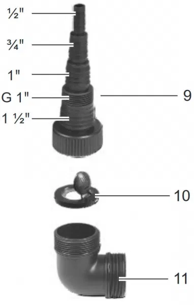 Parkside PTPK 400 A1 - Adapter G1½ (BSP 1½) sang Gardena - Image 22