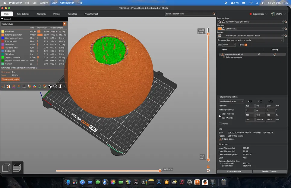 Remix “Design Moon Lamp” tối ưu để in trên Prusa Core One - Image 3