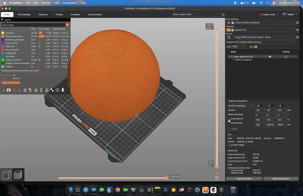 Remix “Design Moon Lamp” tối ưu để in trên Prusa Core One - Image 4
