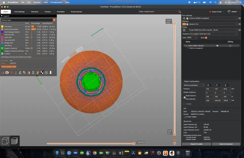 Remix “Design Moon Lamp” tối ưu để in trên Prusa Core One - Image 5