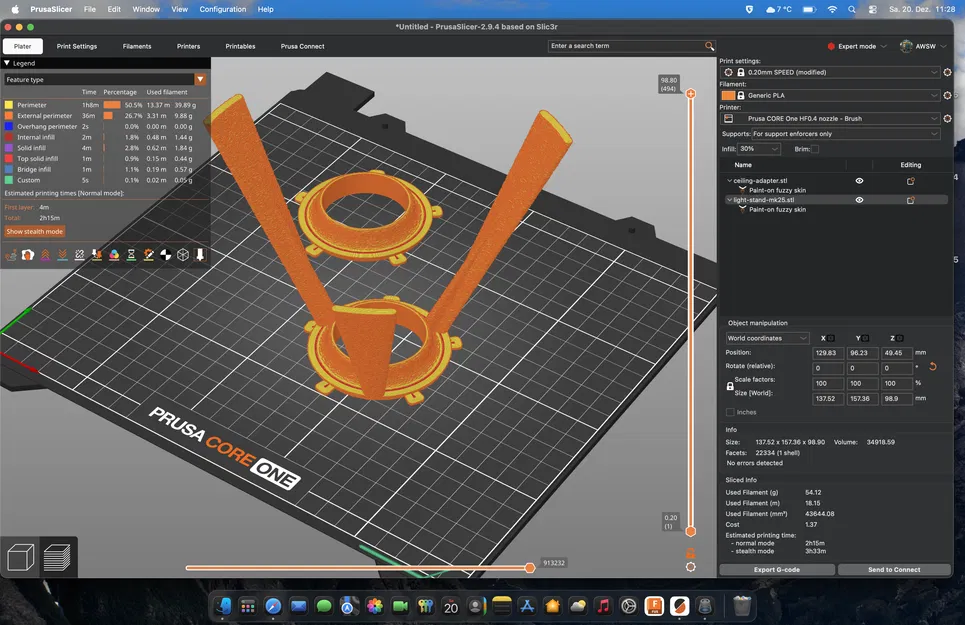 Remix “Design Moon Lamp” tối ưu để in trên Prusa Core One - Image 6