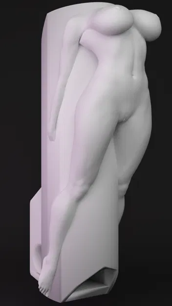 Ốp đựng bật lửa Bic – cô gái nude 2 (Bic Lighter Case nude Girl 2) - Image 1