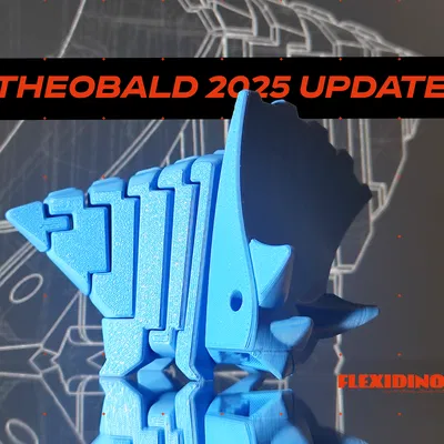 FlexiDinos Gertrude – Triceratops flexi print-in-place (Theobald update 2025)