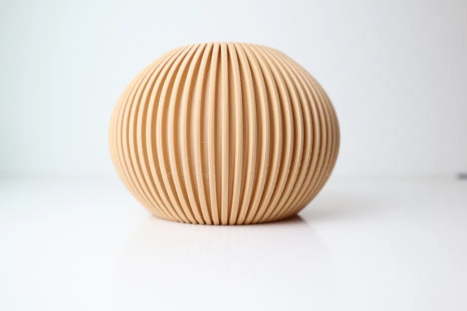 Bình Tròn Xếp Ly – Bình Trang Trí Gân Nổi Hiện Đại - Image 6