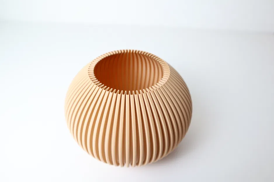 Bình Tròn Xếp Ly – Bình Trang Trí Gân Nổi Hiện Đại - Image 7