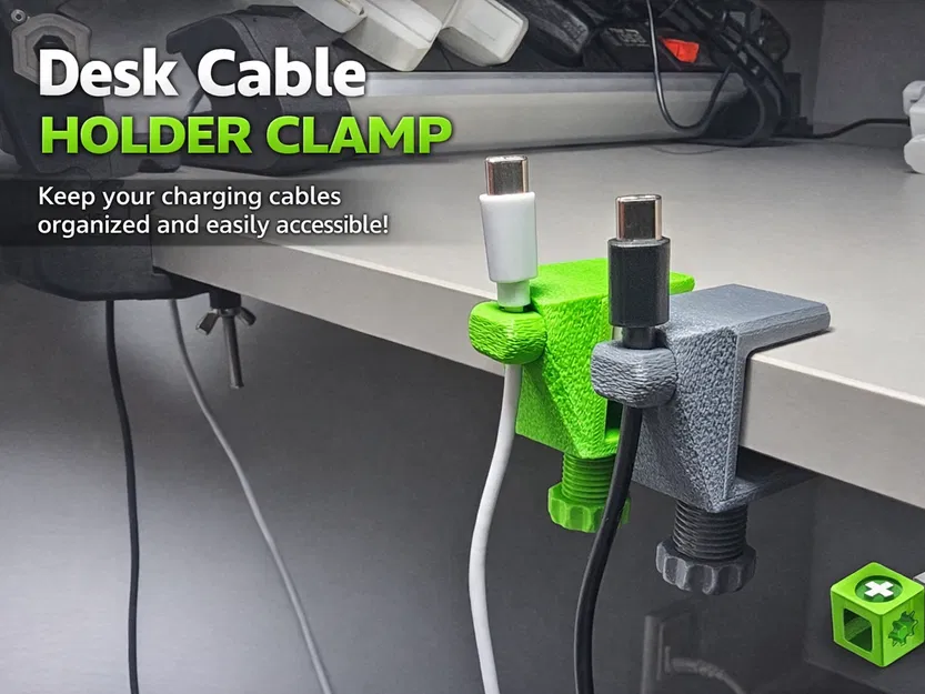 Kẹp Giữ Dây Cáp Bàn (Desk Cable Holder Clamp) - Image 1