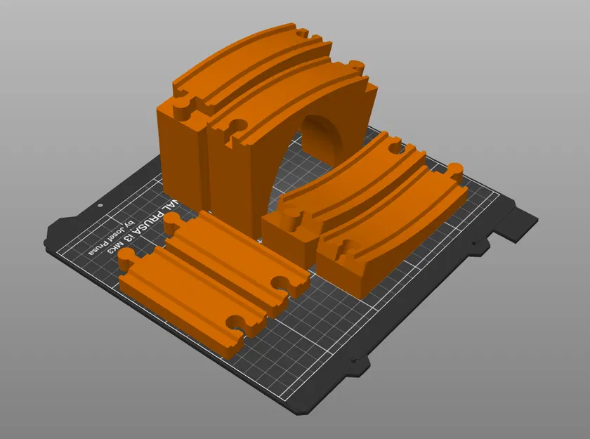 Cầu dốc thoải đơn giản cho đường ray gỗ (nâng 80mm) - Image 1