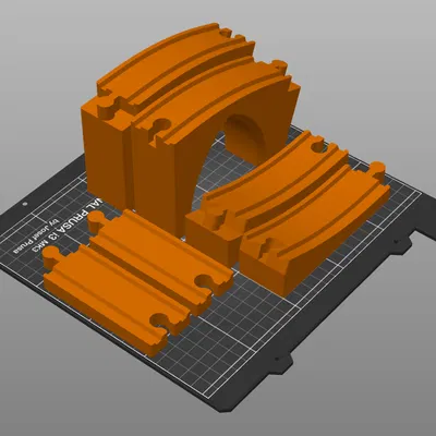 Cầu dốc thoải đơn giản cho đường ray gỗ (nâng 80mm)