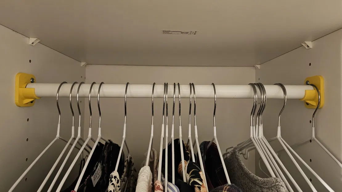 Giá đỡ thanh treo cho IKEA PAX – Ống Ø22 mm hoặc oval D30×15 mm - Image 2