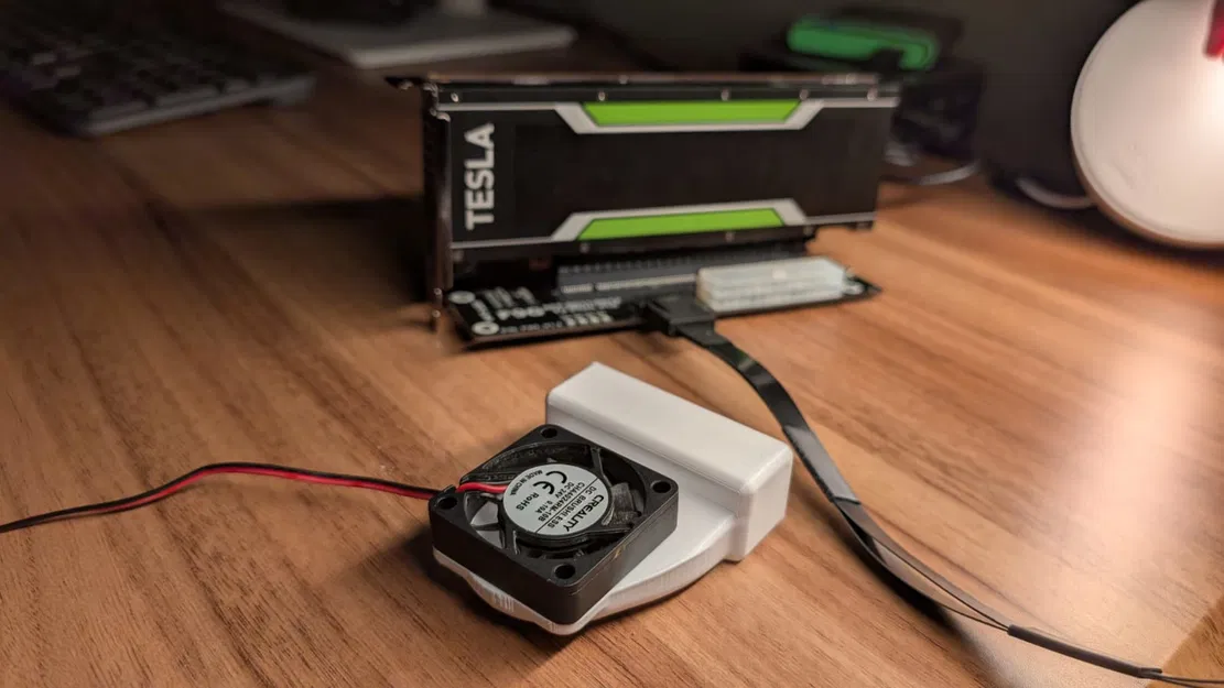 Giá đỡ quạt tản nhiệt chủ động / ống dẫn gió cho Tesla P4 - Image 3