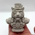 Tượng Bán Thân Hổ Steampunk (Tiger Steampunk Bust) - Thumbnail 1