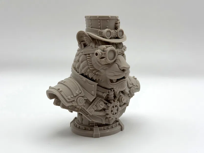 Tượng Bán Thân Hổ Steampunk (Tiger Steampunk Bust) - Image 3