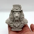 Tượng Bán Thân Sư Tử Steampunk (Lion Steampunk Bust) - Thumbnail 1