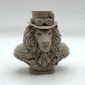Tượng Bán Thân Sư Tử Steampunk (Lion Steampunk Bust) - Thumbnail 2
