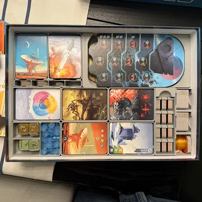 Khay insert SETI + Space Agencies: player tray & alien species tray