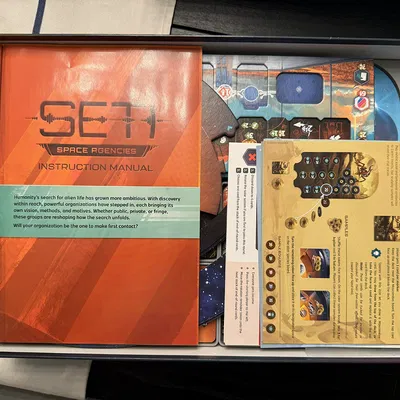 Khay insert SETI + Space Agencies: player tray & alien species tray