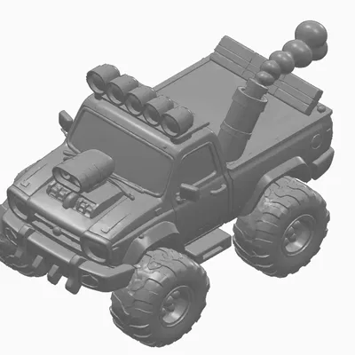 Monster Truck hoạt hình – Monster Pickup Truck in resin chi tiết cao