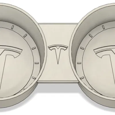 Khay giữ ly (Cup Holder) cho Tesla Model 3