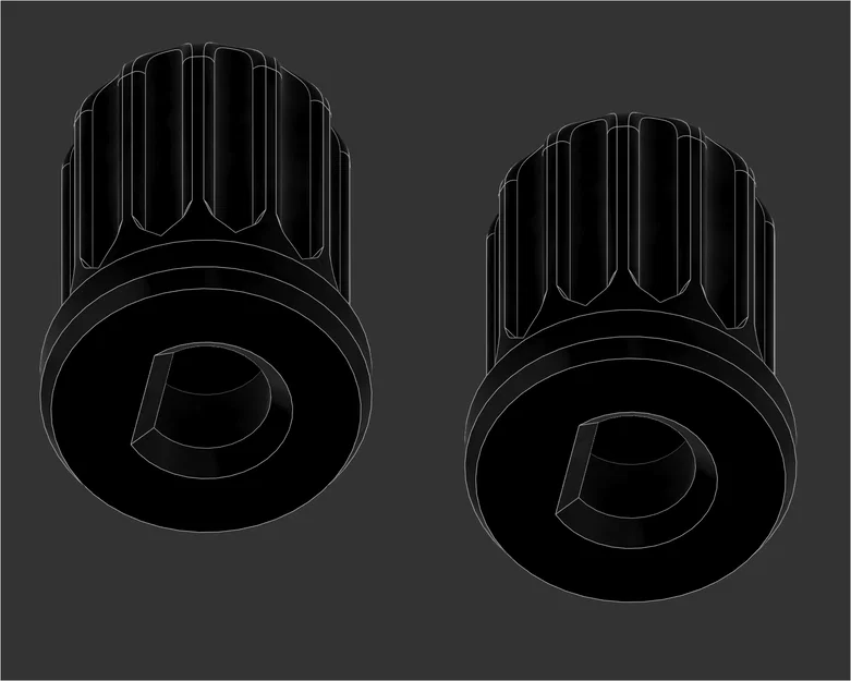 Núm vặn trục D 6mm (6mm D shaft knob) - Image 2