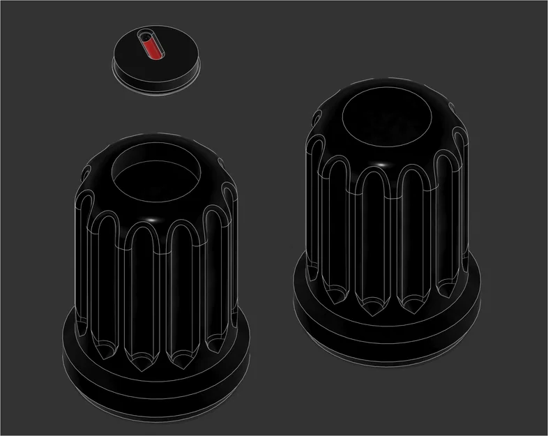 Núm vặn trục D 6mm (6mm D shaft knob) - Image 3