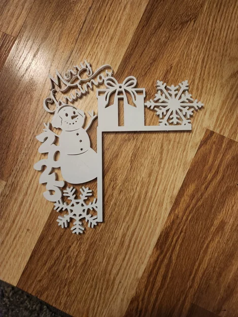 2025 Snowman DoorCorner – Trang trí góc cửa Người Tuyết - Image 3