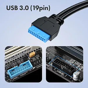 Nắp che khay 3.5" gắn USB-C và 2x USB-A