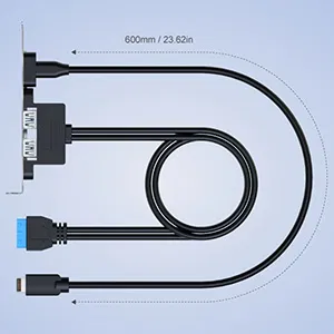 Nắp che khay 3.5" gắn USB-C và 2x USB-A - Image 6