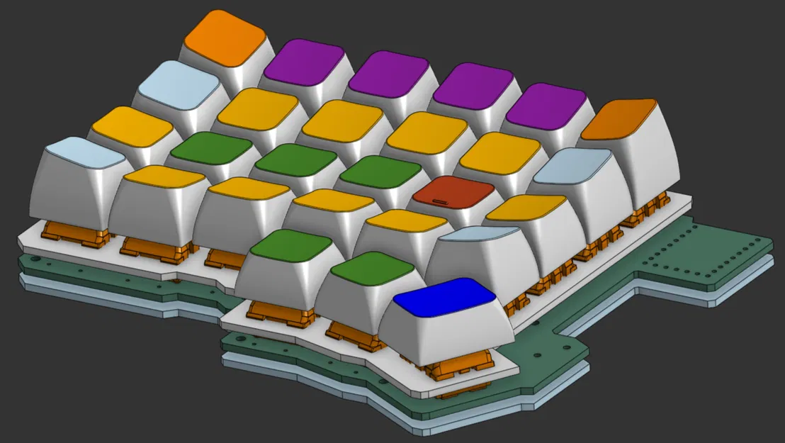 MX Keycaps (standard, tilted, tilted-lifted) silakka54 - Image 3