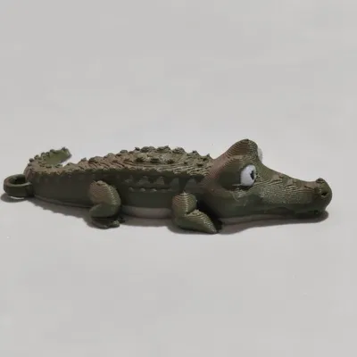 Móc Khóa Cá Sấu “Mắt To” (Big Eyes Crocodile Keychain)