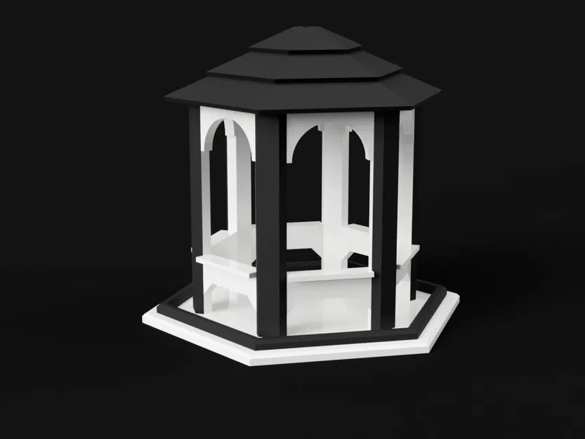 Gazebo Bird Feeder – Máng cho chim kiểu chòi gazebo - Image 2