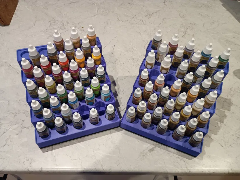 Khay Gridfinity xếp bậc (Terraced) cho chai dropper 25 mm - Image 1