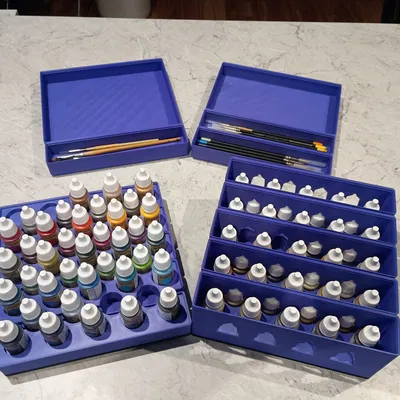 Khay Gridfinity xếp bậc (Terraced) cho chai dropper 25 mm