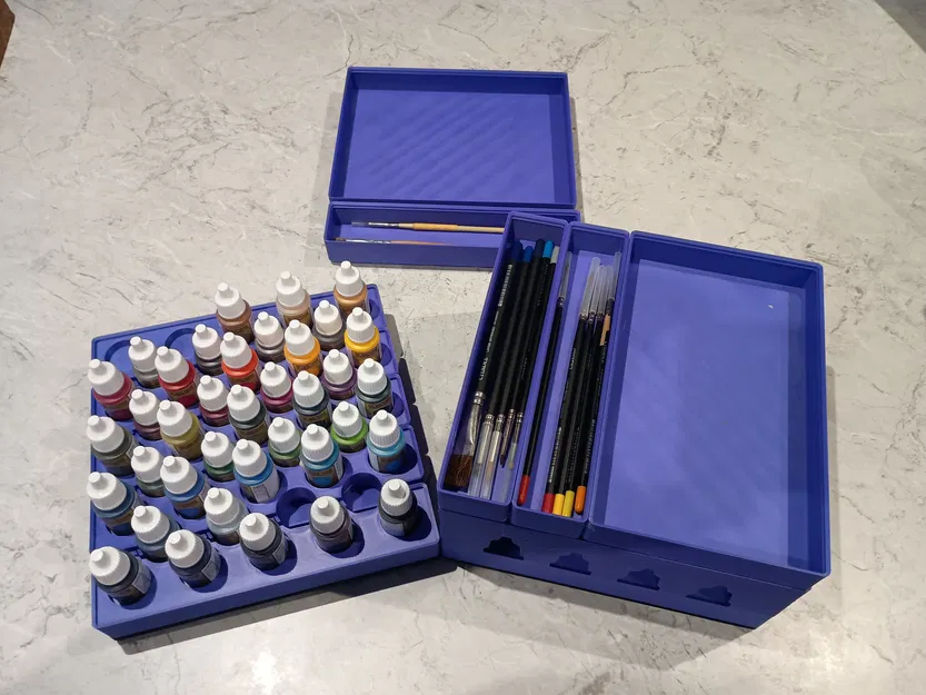 Khay Gridfinity xếp bậc (Terraced) cho chai dropper 25 mm - Image 4