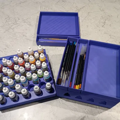 Khay Gridfinity xếp bậc (Terraced) cho chai dropper 25 mm