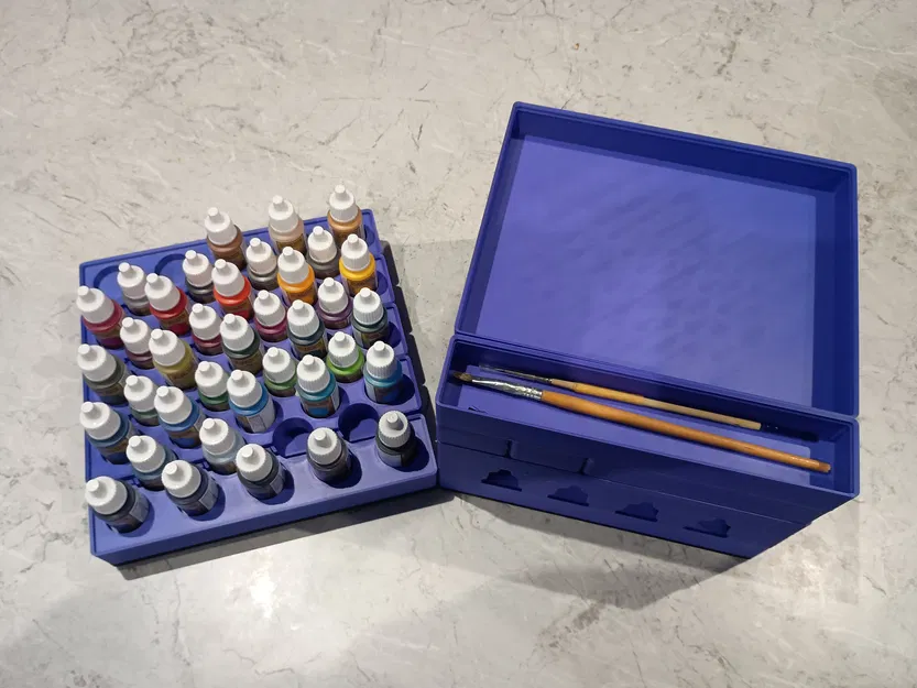 Khay Gridfinity xếp bậc (Terraced) cho chai dropper 25 mm - Image 5