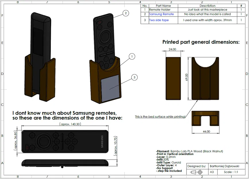 Giá đỡ remote Samsung OLED bản đơn giản - Image 1